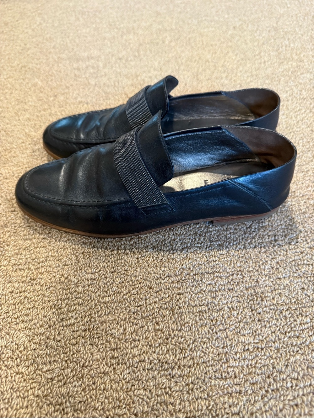 Brunello Cucinelli black loafers